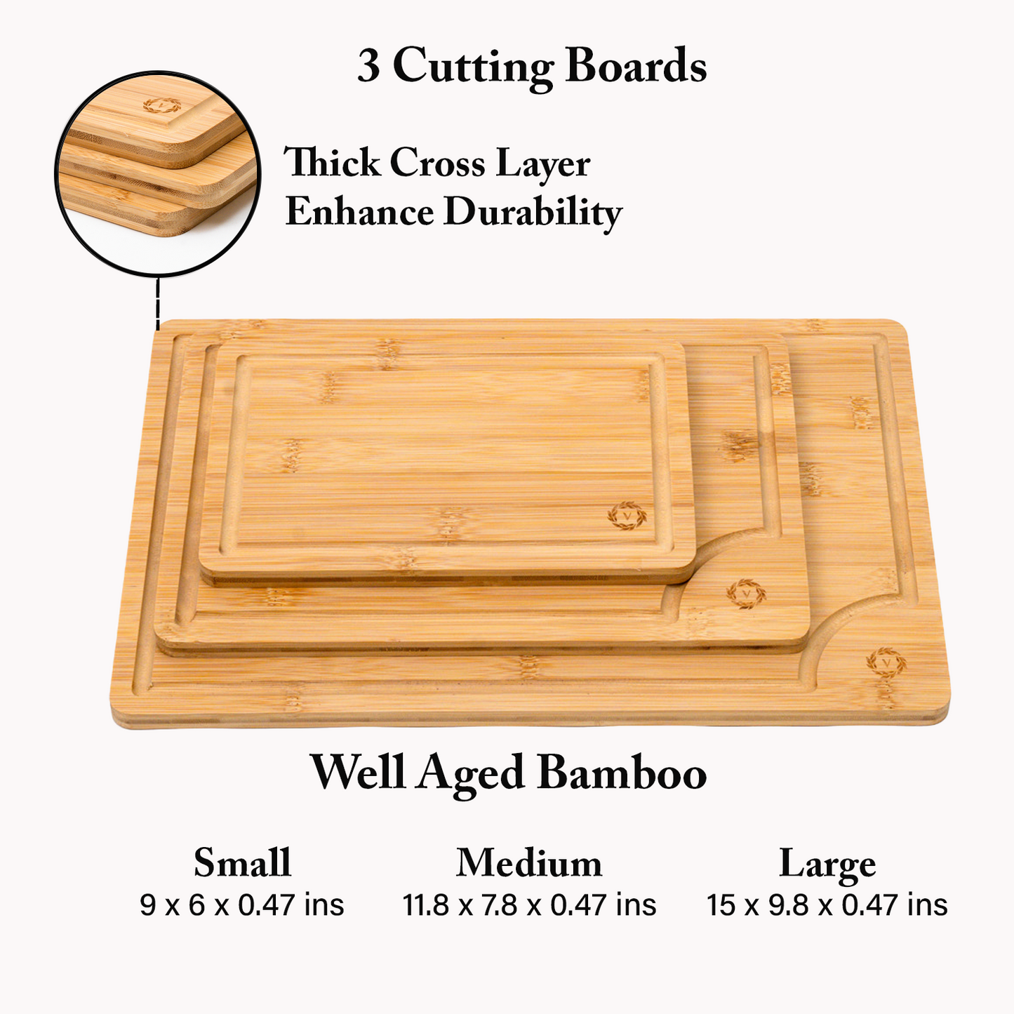 Bamboo Cutting Boards Set, 3 Sizes–Unique Wedding, Engraved Engagement Present,Valentine’s Gift, Bridal Shower, Housewarming.